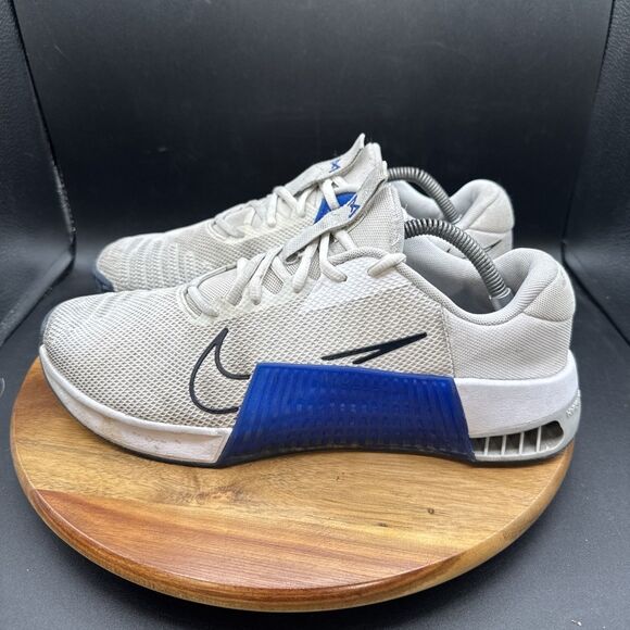 Nike Metcon 9 Mens Size 10.5 Weightlifting Shoes Running Training White Blue - Picture 1 of 8